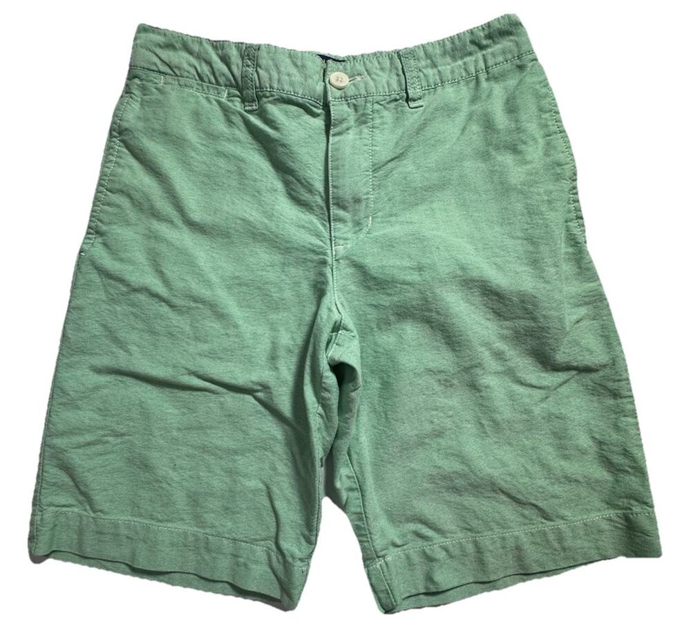 Polo Ralph Lauren Boys Green Chino Shorts Size 12 Cotton Classic Preppy